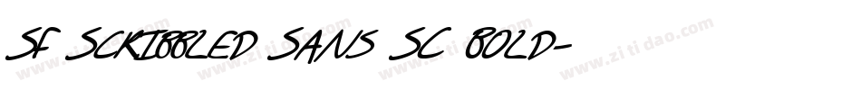 SF Scribbled Sans SC Bold字体转换